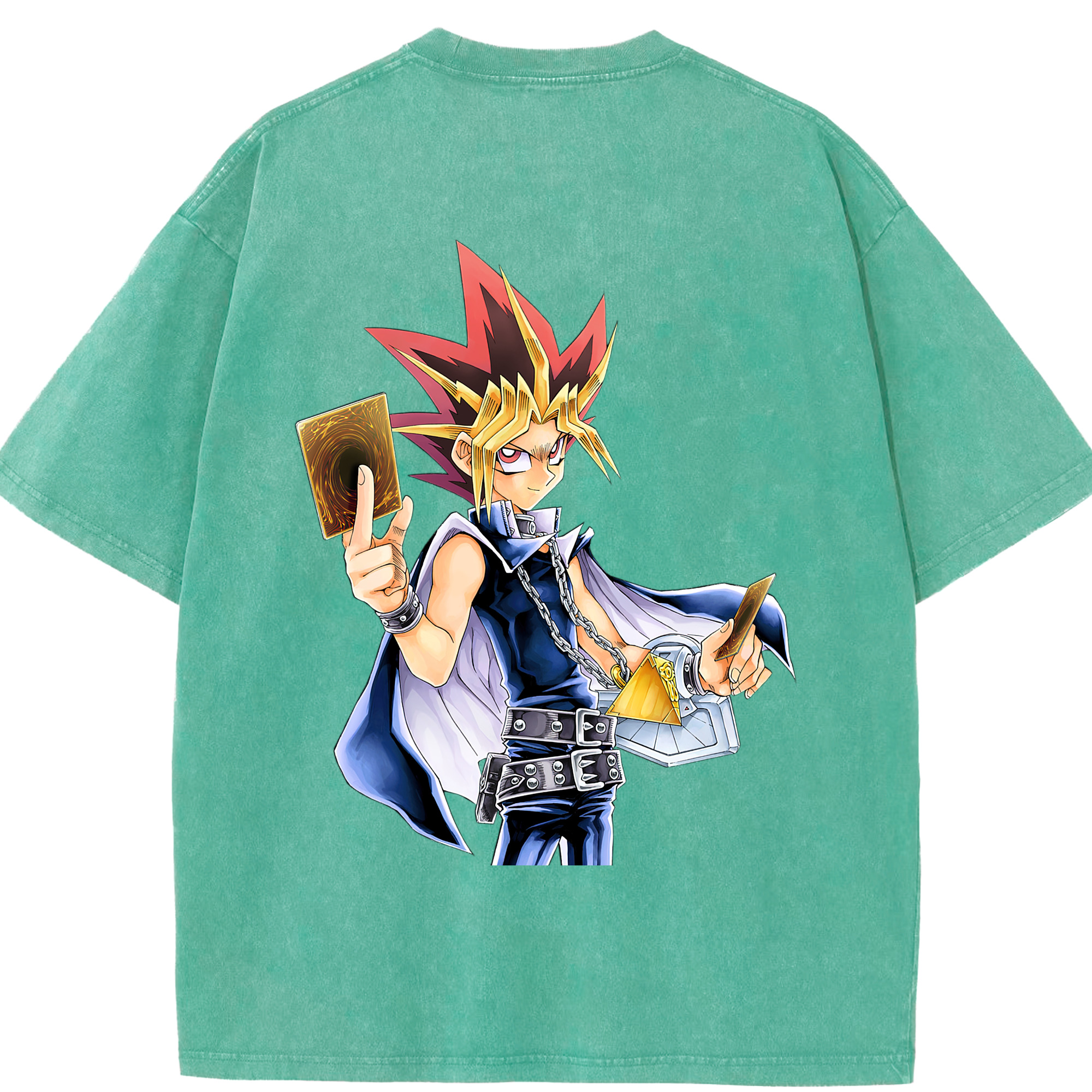 （画像用） 遊☆戯☆王 Yu-Gi-Oh! 綿100% ヴィンテージ風 半袖Tシャツ（背面プリント）